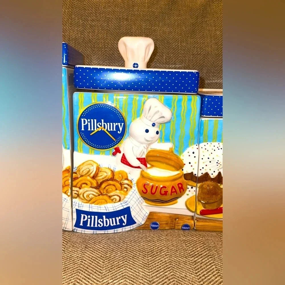 VTG The Pillsbury Doughboy/Danbury Mint 2000 Complete Canister Set Collection - Picture 5 of 15